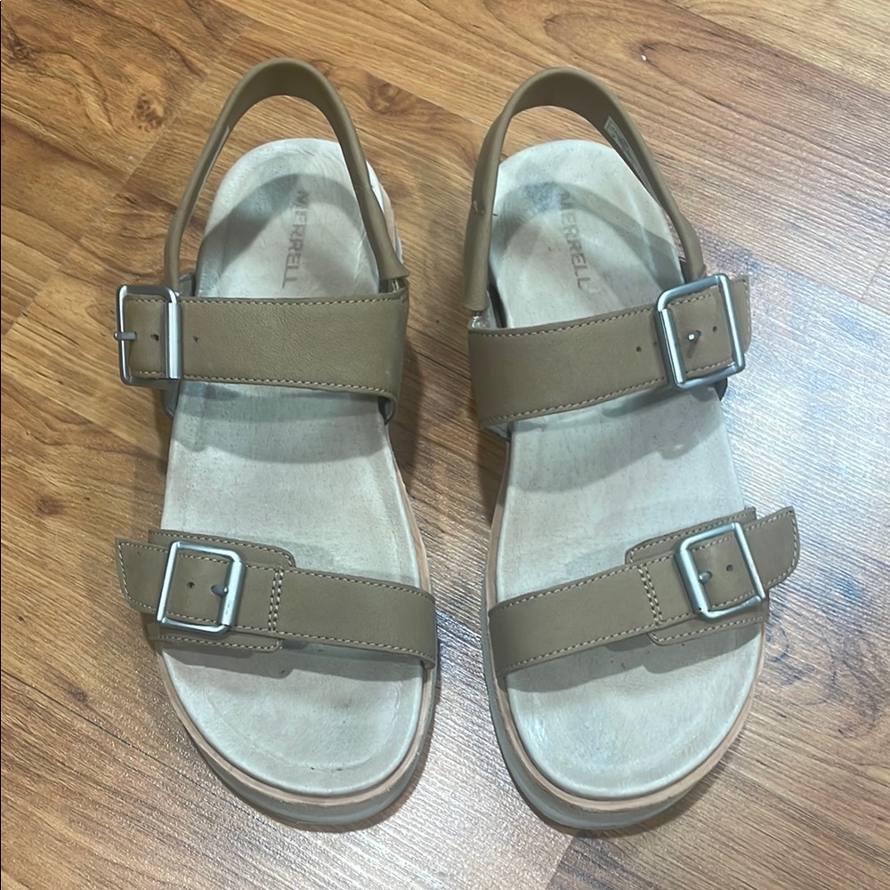 Merrell Tan Double Strap Sandals
